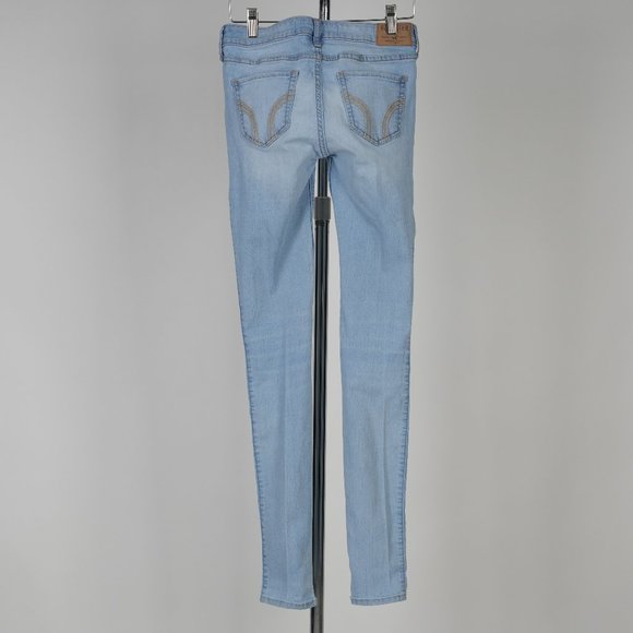 Hollister Super Skinny Jeans Light Wash Size 0R W24/L31 - Picture 5 of 10